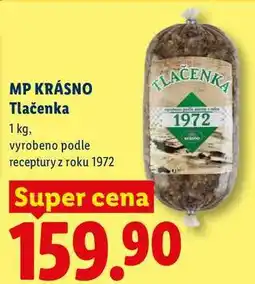 Lidl MP KRÁSNO Tlačenka nabídka
