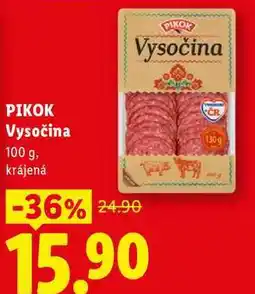 Lidl PIKOK Vysočina nabídka