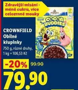 Lidl CROWNFIELD Obilné křupinky nabídka