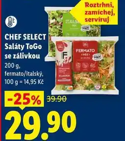 Lidl CHEF SELECT Saláty ToGo se zálivkou nabídka