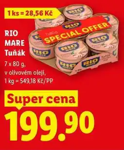Lidl RIO MARE Tuňák nabídka
