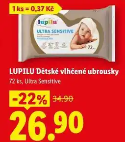 Lidl LUPILU Dětské vlhčené ubrousky, 72 ks nabídka