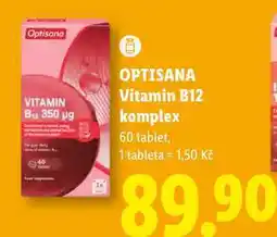 Lidl OPTISANA Vitamin B12 komplex, 60 tablet nabídka