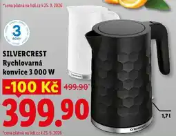 Lidl SILVERCREST Rychlovarná konvice 3 000 W nabídka