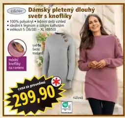 Norma Dámský pletený dlouhý svetr s knoflíky nabídka
