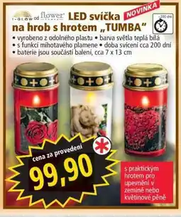 Norma LED svíčka na hrob s hrotem „TUMBA“ nabídka