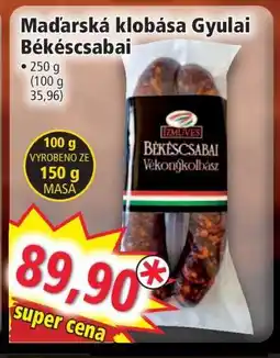 Norma Maďarská klobása Gyulai Békéscsabai nabídka