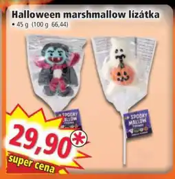 Norma Halloween marshmallow lízátka nabídka