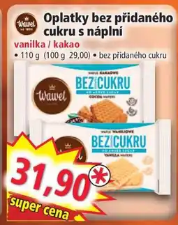 Norma Oplatky bez přidaného cukru s náplní nabídka
