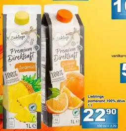 Jip Lieblings pomeranč 100% džus nabídka