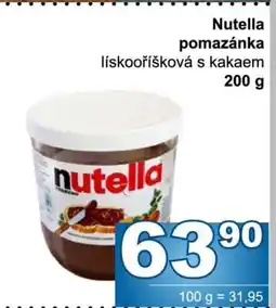 Jip Nutella pomazánka nabídka