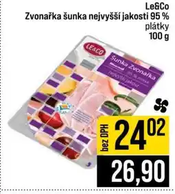 Jip Le&Co Zvonářka šunka nejvyšší jakosti 95% plátky nabídka