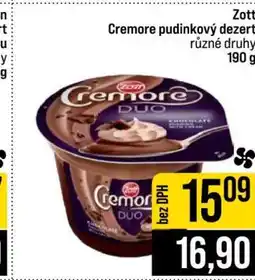Jip Zott Cremore pudinkový dezert nabídka