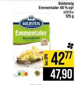 Jip Goldsteig Emmentaler 45% sýr plátky 125 g nabídka