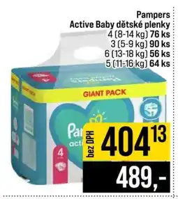 Jip Pampers Active Baby Dětské plenky nabídka