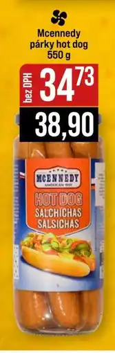 Jip Mcennedy párky hot dog nabídka