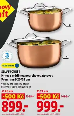 Lidl SILVERCREST Hrnec s měděnou povrchovou úpravou Premium Ø 20/24 cm nabídka