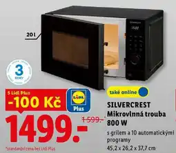 Lidl SILVERCREST Mikrovlnná trouba 800 W nabídka