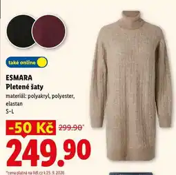 Lidl ESMARA Pletené šaty nabídka