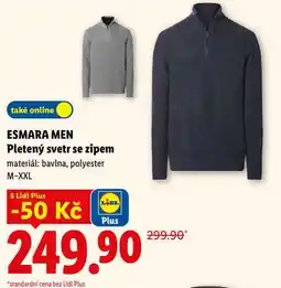 Lidl ESMARA MEN Pletený svetr se zipem nabídka