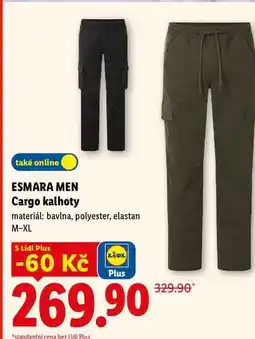 Lidl ESMARA MEN Cargo kalhoty nabídka