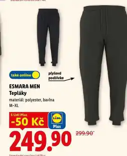 Lidl ESMARA MEN Tepláky nabídka