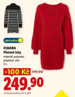 Lidl ESMARA Pletené šaty nabídka