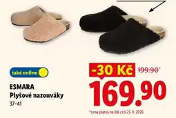 Lidl ESMARA Plyšové nazouváky nabídka