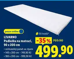 Lidl LIVARNO Podložka na matraci, 90 x 200 cm nabídka