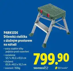 Lidl PARKSIDE Dílenská stolička s úložným prostorem na nářadí nabídka