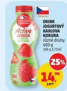 Penny Market DRINK JOGURTOVÝ KARLOVA KORUNA různé druhy nabídka