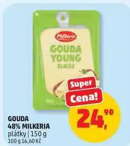 Penny Market GOUDA 48% MILKERIA plátky nabídka