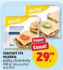 Penny Market TOASTOVÝ SÝR MILKERIA plátky, různé druhy nabídka