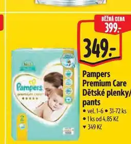Albert Pampers Premium Care Dětské plenky pants vel. 1-6 31-72 ks nabídka