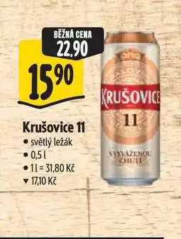 Albert Krušovice 11 světlý ležák 0,51 nabídka