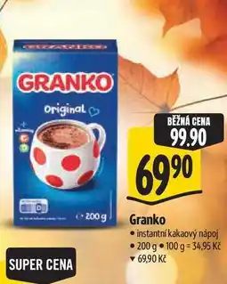 Albert Granko instantní kakaový nápoj nabídka