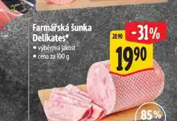 Albert Farmářská šunka Delikates nabídka