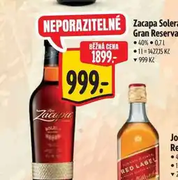 Albert Zacapa Solera Gran Reserva nabídka