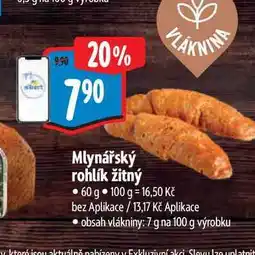 Albert Mlynářský rohlík žitný nabídka