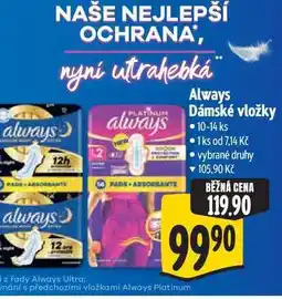 Albert Always Dámské vložky 10-14 ks nabídka