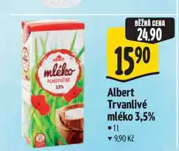 Albert Albert Trvanlivé mléko 3,5% nabídka