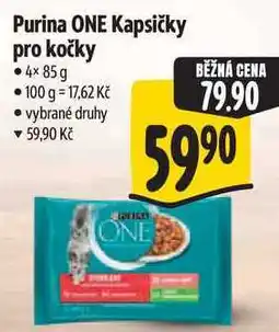 Albert Purina ONE Kapsičky pro kočky 4× nabídka