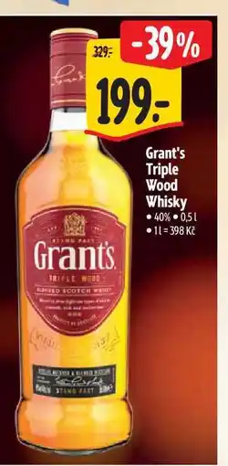 Albert Grant's Triple Wood Whisky 40% nabídka