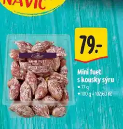 Albert Mini fuet s kousky sýru nabídka