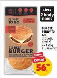 Penny Market BURGER PENNY TO GO drůbeží nabídka