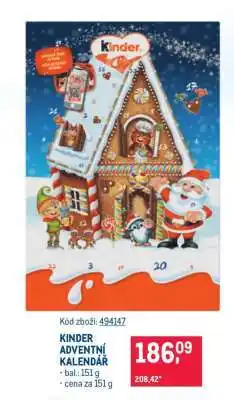 Makro KINDER ADVENTNÍ KALENDÁŘ nabídka