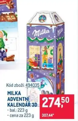 Makro MILKA ADVENTNÍ KALENDÁŘ 3D nabídka