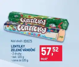 Makro LENTILKY ZELENÉ VÁNOČNÍ nabídka