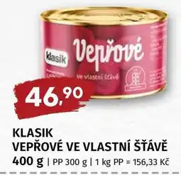 Terno KLASIK VEPŘOVÉ VE VLASTNÍ ŠŤÁVĚ nabídka