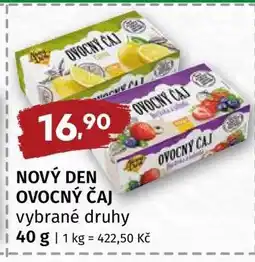 Terno NOVÝ DEN OVOCNÝ ČAJ vybrané druhy nabídka